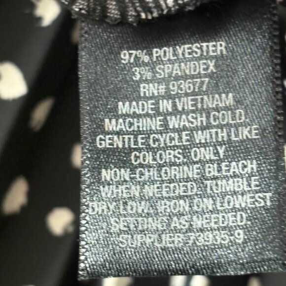 NWT Worthington Womens Black & White Splash Polka Dot Pleated Midi Skirt M Pull - Picture 9 of 9